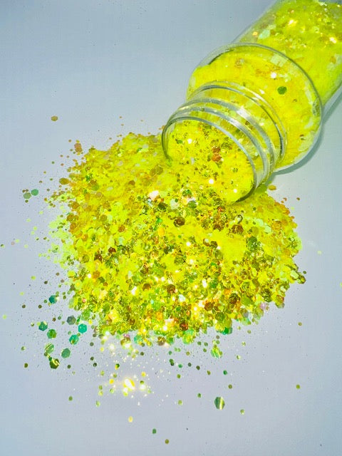Sunday- Neon Yellow Chunky Mixed Glitter 1-1