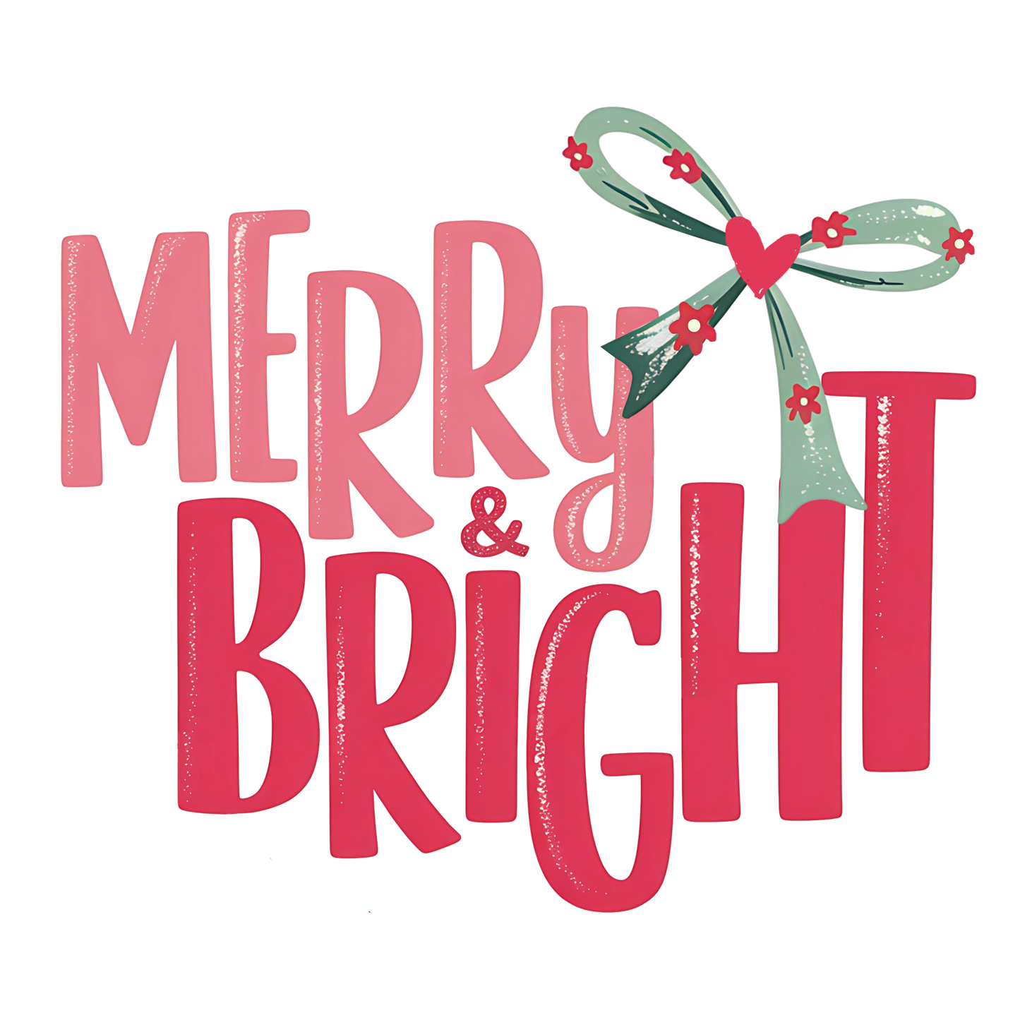 UU. HOLOGRAPHIC Merry & Bright Decal