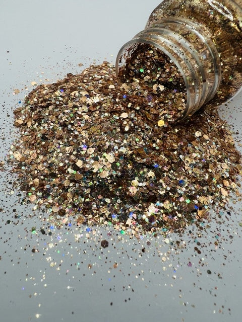 Golden Hour- Custom Mixed Gold Color Shift Glitter 1-8