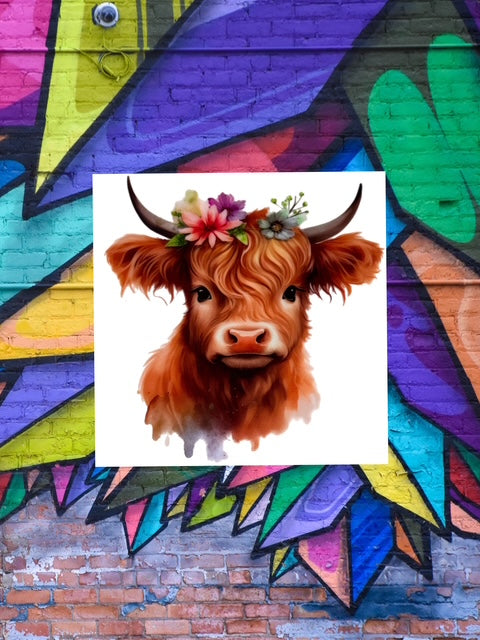 87. Baby Highland Cow Decal