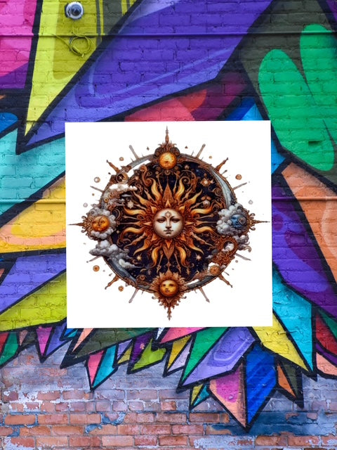 495. Celestial Sun Decal
