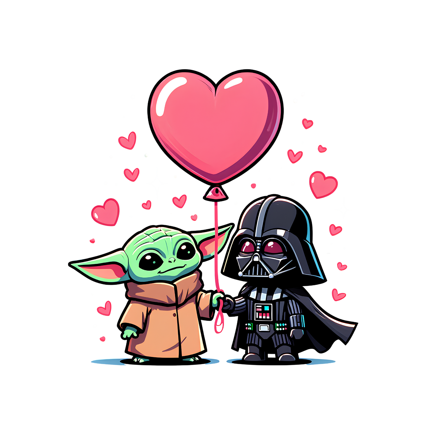 304. Baby Yoda and Darth Love Decal