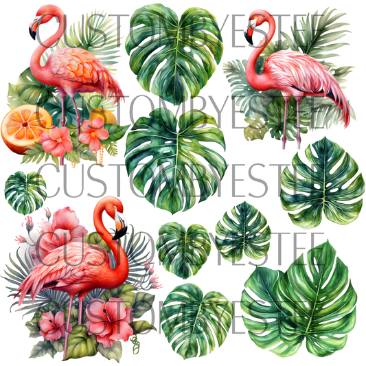 B5. ELEMENT SHEET- Flamingo & Monstera