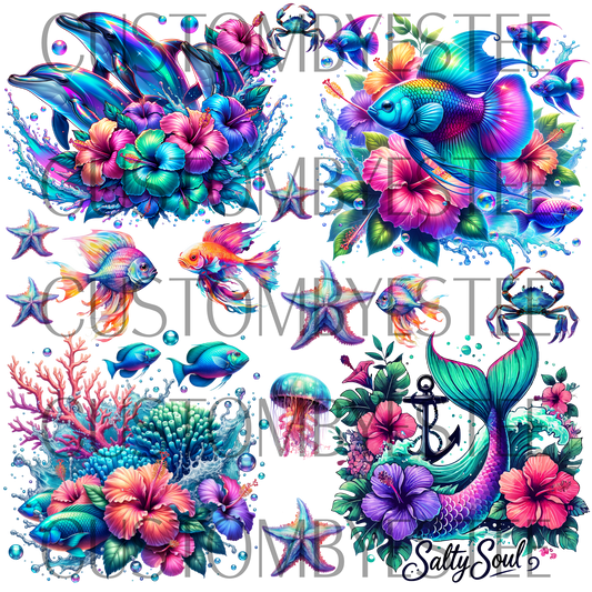 B2. ELEMENT SHEET- Neon Ocean