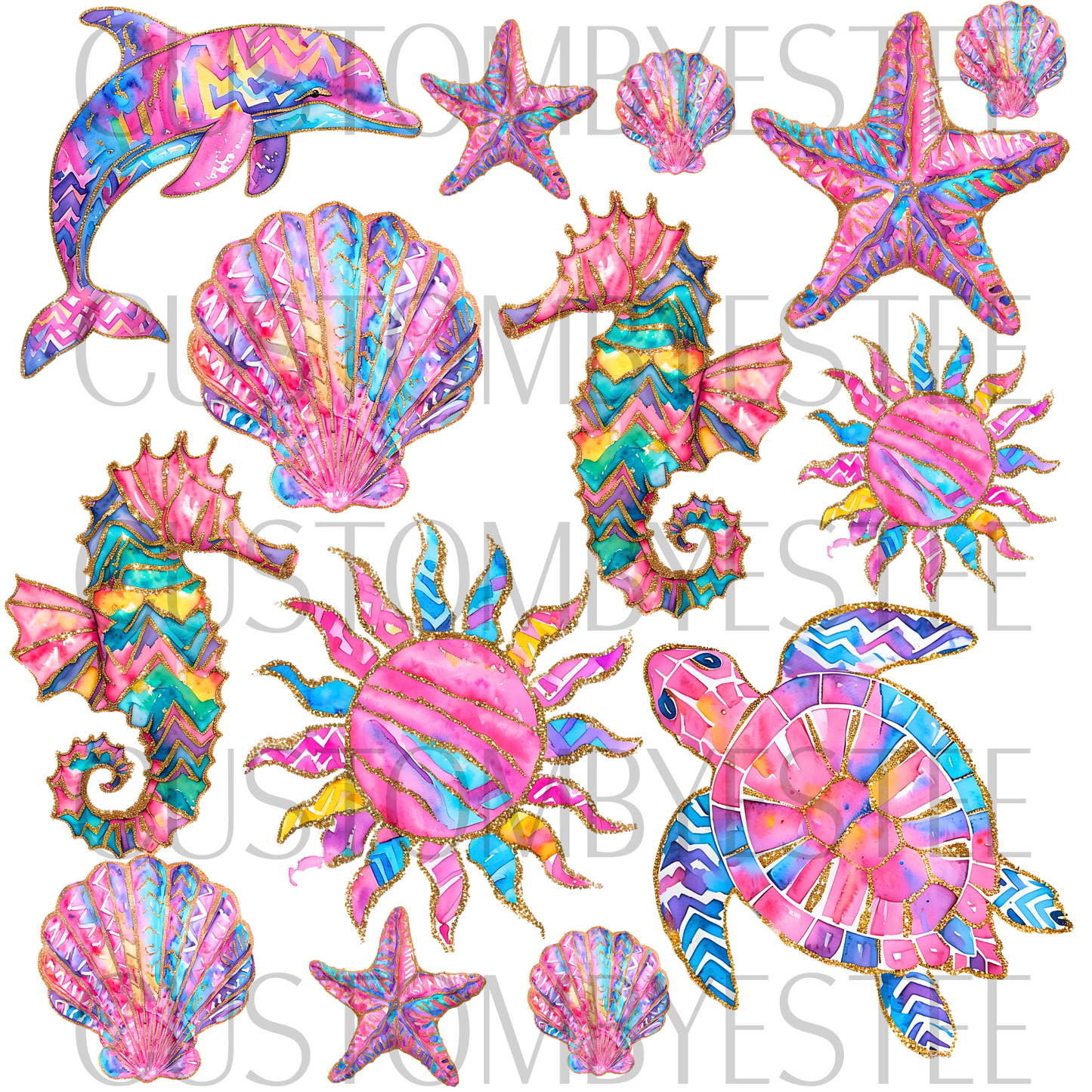 A29. ELEMENT SHEET- Pastel Beach
