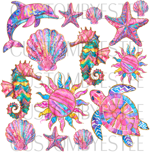 A29. ELEMENT SHEET- Pastel Beach