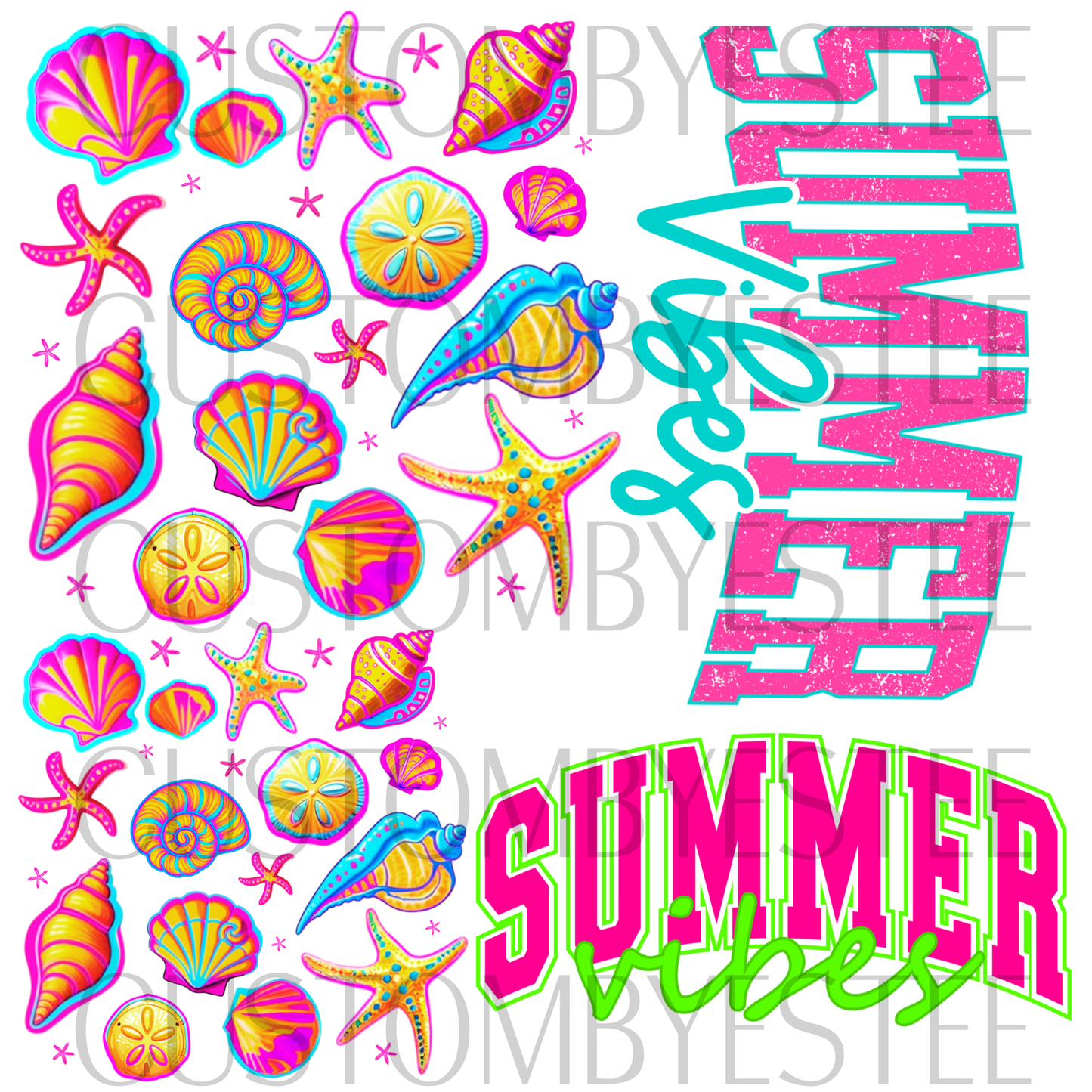 A10. ELEMENT SHEET - Neon Summer Vibes