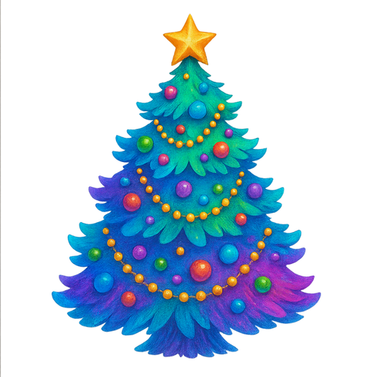 QQ. Vibrant THREE Tree UVDTF