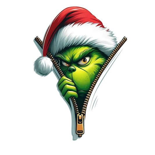 F. Green Man Zipper Decal