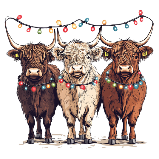 O. Christmas Cow Decal
