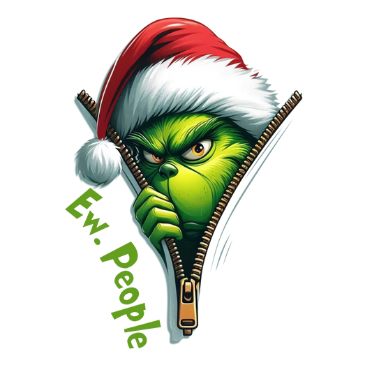 V. Green Man Ew People Zipper Decal