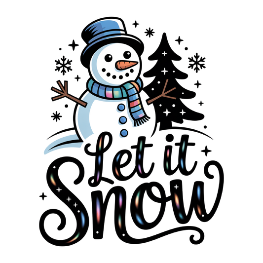 I. HOLOGRAPHIC Let it Snow Decal