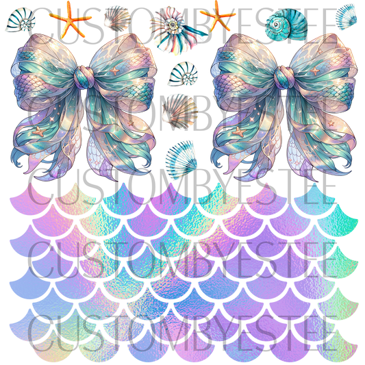 A30. ELEMENT SHEET- Mermaid Scales & Bows