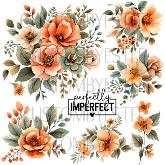 A3. ELEMENT SHEET- Orange Green Floral