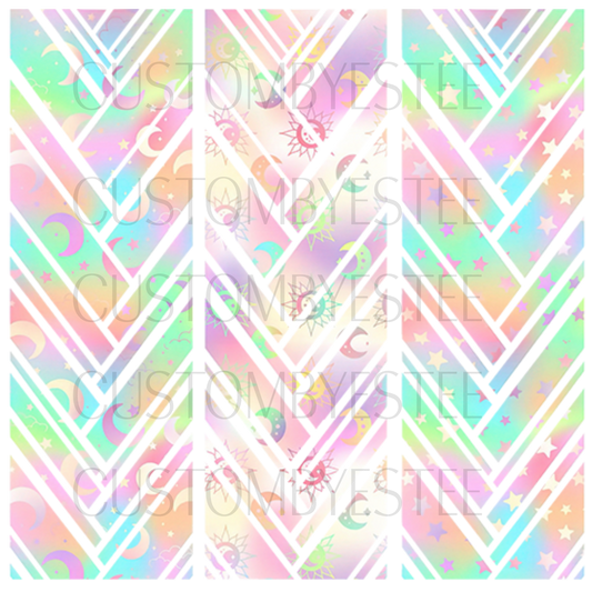 A19. ELEMENT SHEET- Pastel Braided Stars and Moons