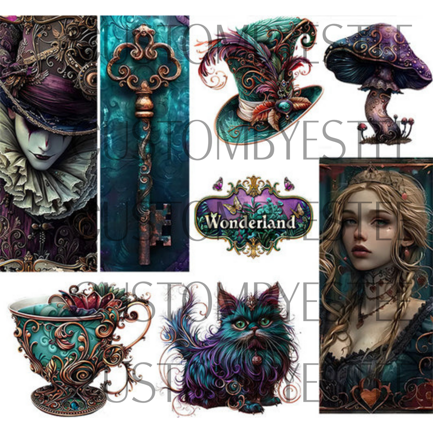 A21. ELEMENT SHEET- Wonderland Dark Alice