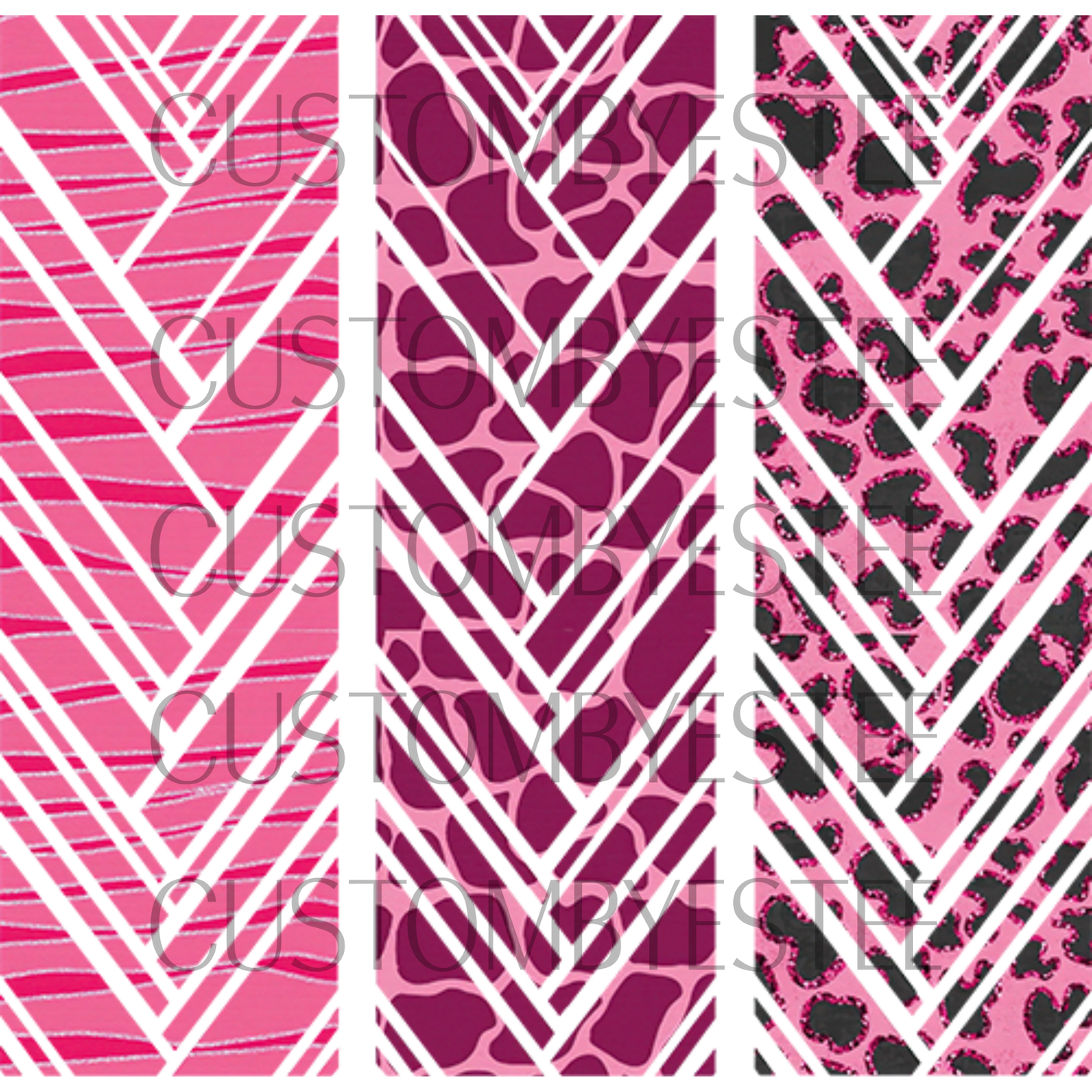 A18. ELEMENT SHEET- Pink Braided Animal Patterns