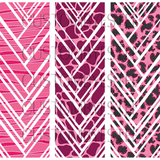 A18. ELEMENT SHEET- Pink Braided Animal Patterns
