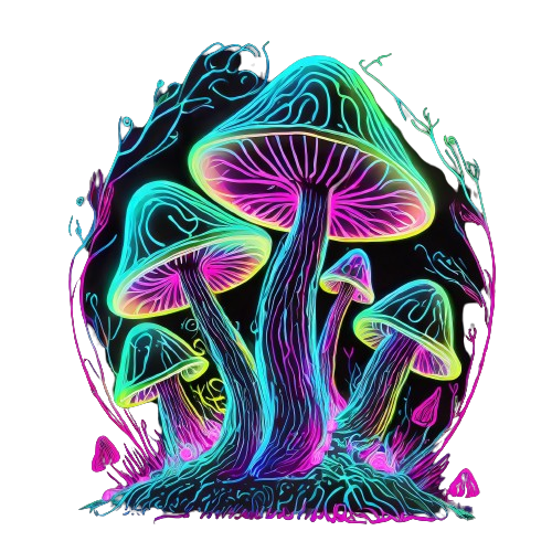 325. HOLOGRAPHIC Mushroom Decal