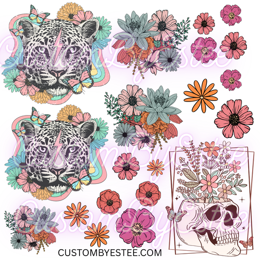 D4.ELEMENT SHEET - Pastel Leopard Boho
