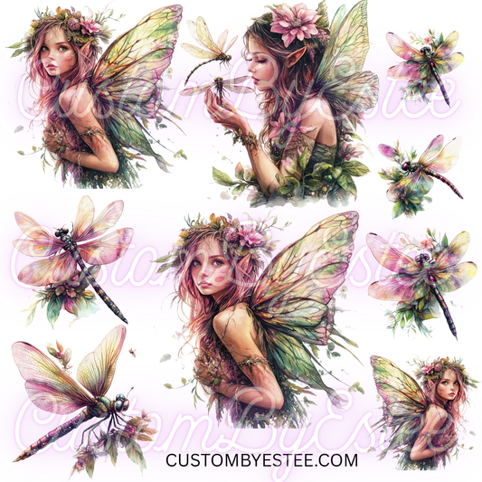 D36. ELEMENT SHEET- Fairy and Dragonfly