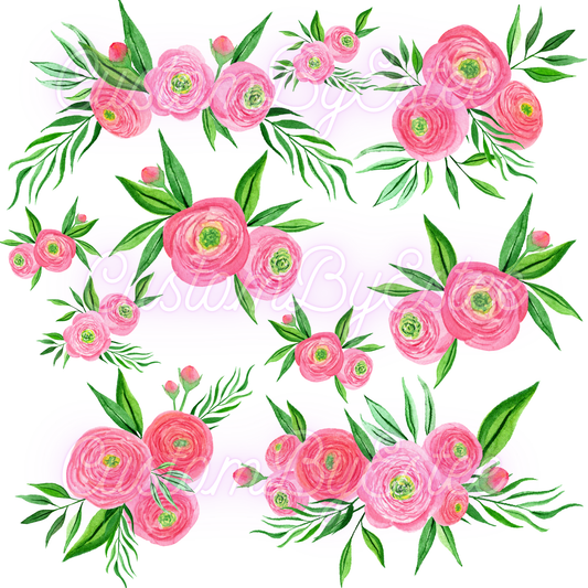 C13. ELEMENT SHEET- Pink Peony