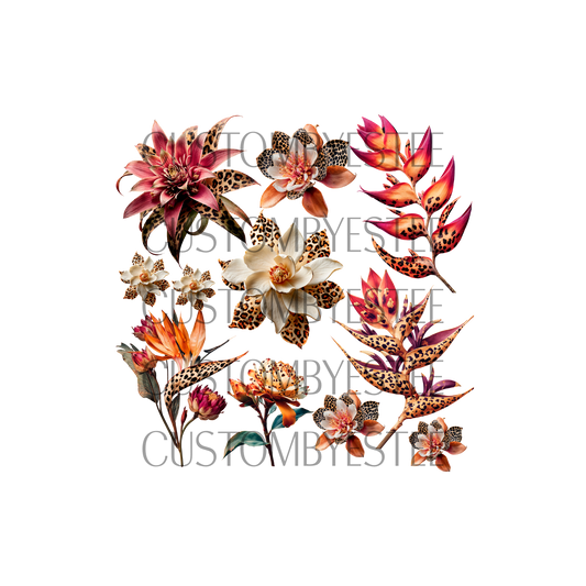A28. ELEMENT SHEET- Leopard Flowers