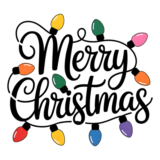 WW. HOLOGRAPHIC Merry Christmas Decal