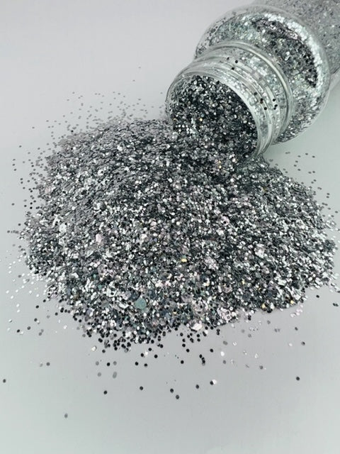 Chrome - Custom Mixed Silver Glitter 1-1