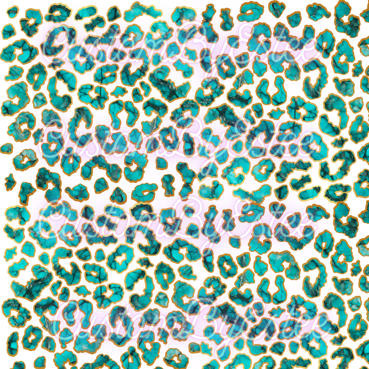 C12. ELEMENT SHEET- Turquoise Marble Leopard Spots