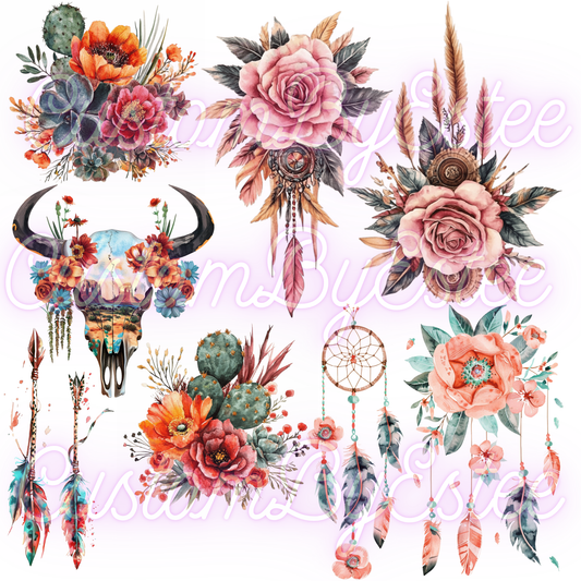B. ELEMENT SHEET- Rustic Boho Floral