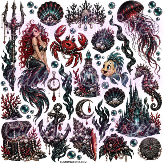 I. ELEMENT SHEET- Dark Ariel Little Mermaid