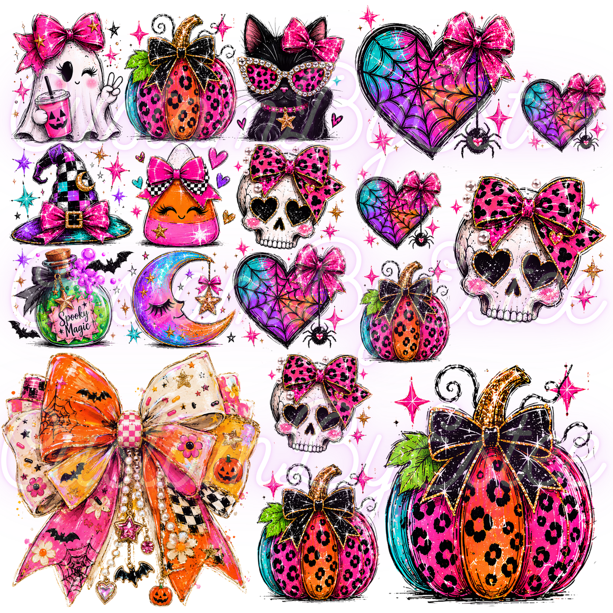 A60. ELEMENT SHEET-  Rainbow Cute Halloween