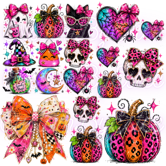 F. ELEMENT SHEET-  Rainbow Cute Halloween