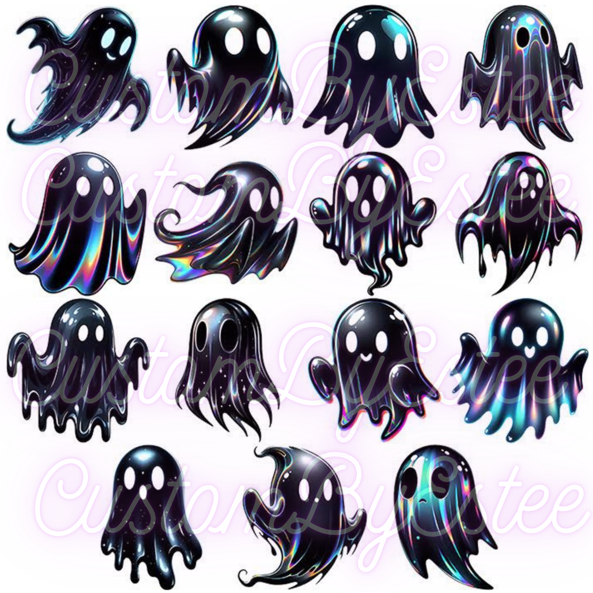 B52. ELEMENT SHEET- HOLOGRAPHIC Black Ghosts
