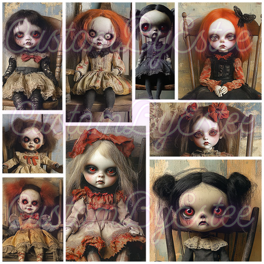 J. ELEMENT SHEET- Red Eye Creepy Dolls