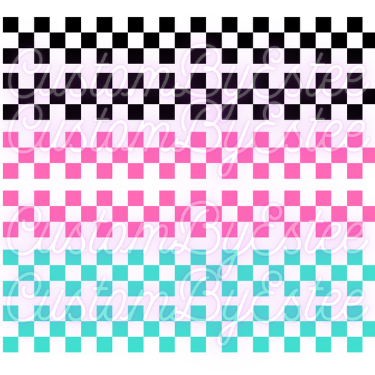 A. ELEMENT SHEET- Black Pink Teal Checkers