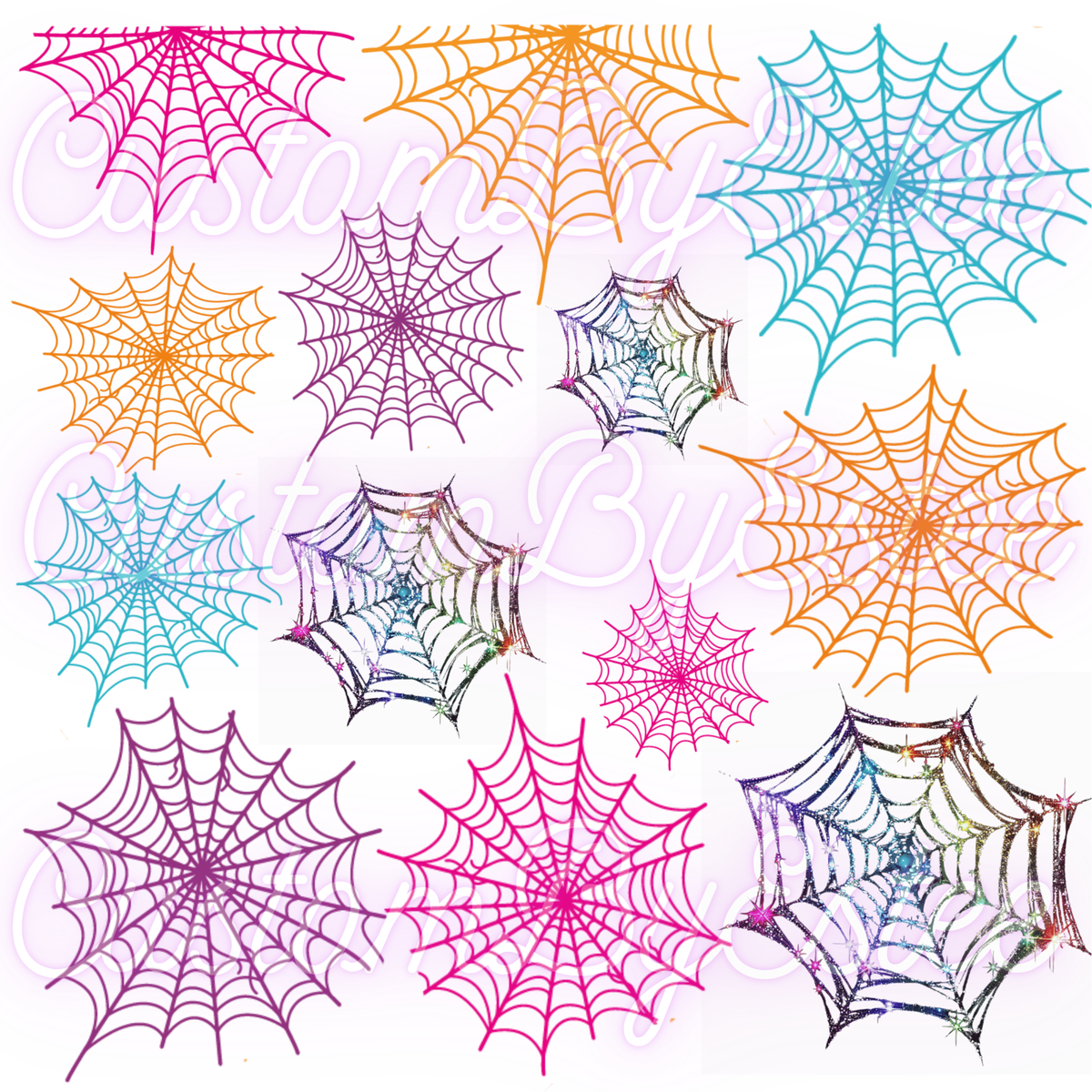 B43. Colorful Spider Webs