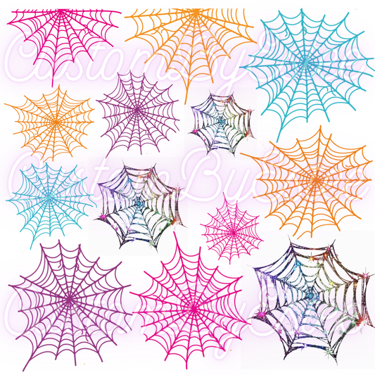 B43. Colorful Spider Webs
