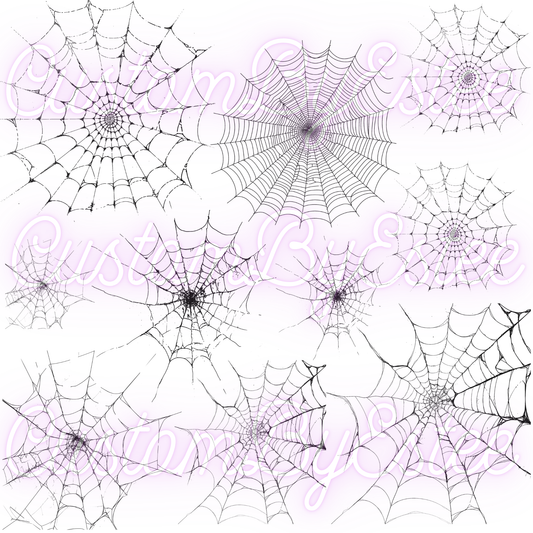 A22. ELEMENT SHEET- Realistic Black Spider Webs