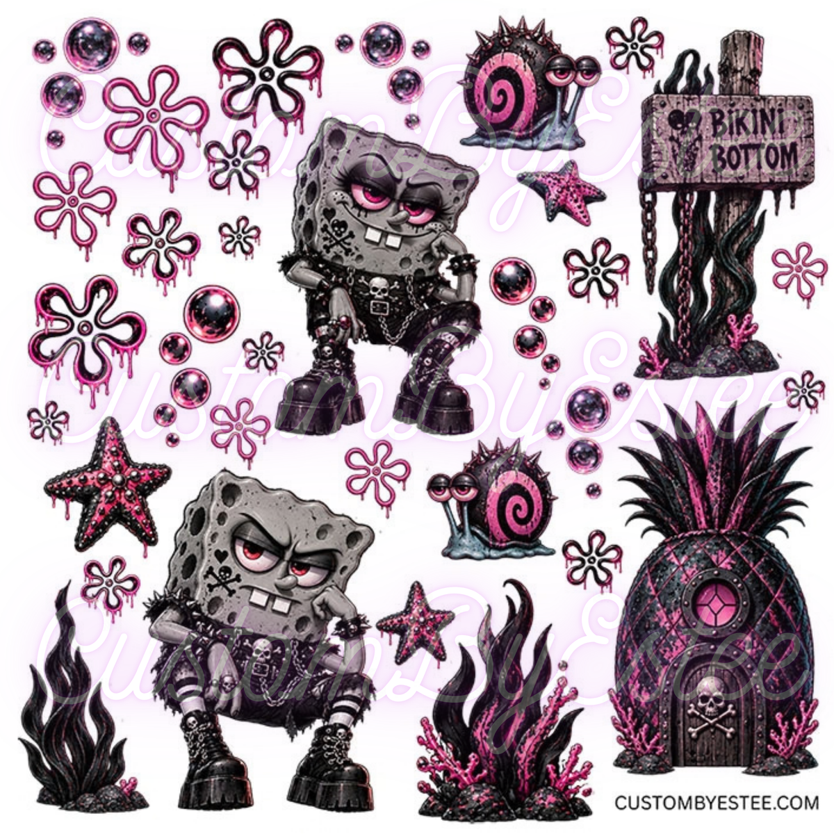 B. ELEMENTS SHEET- Gothic Sponge Bob