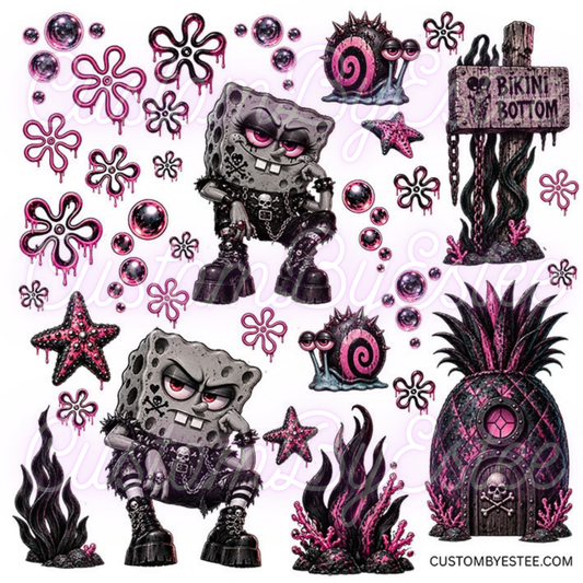 D27.  ELEMENTS SHEET- Gothic Sponge Bob