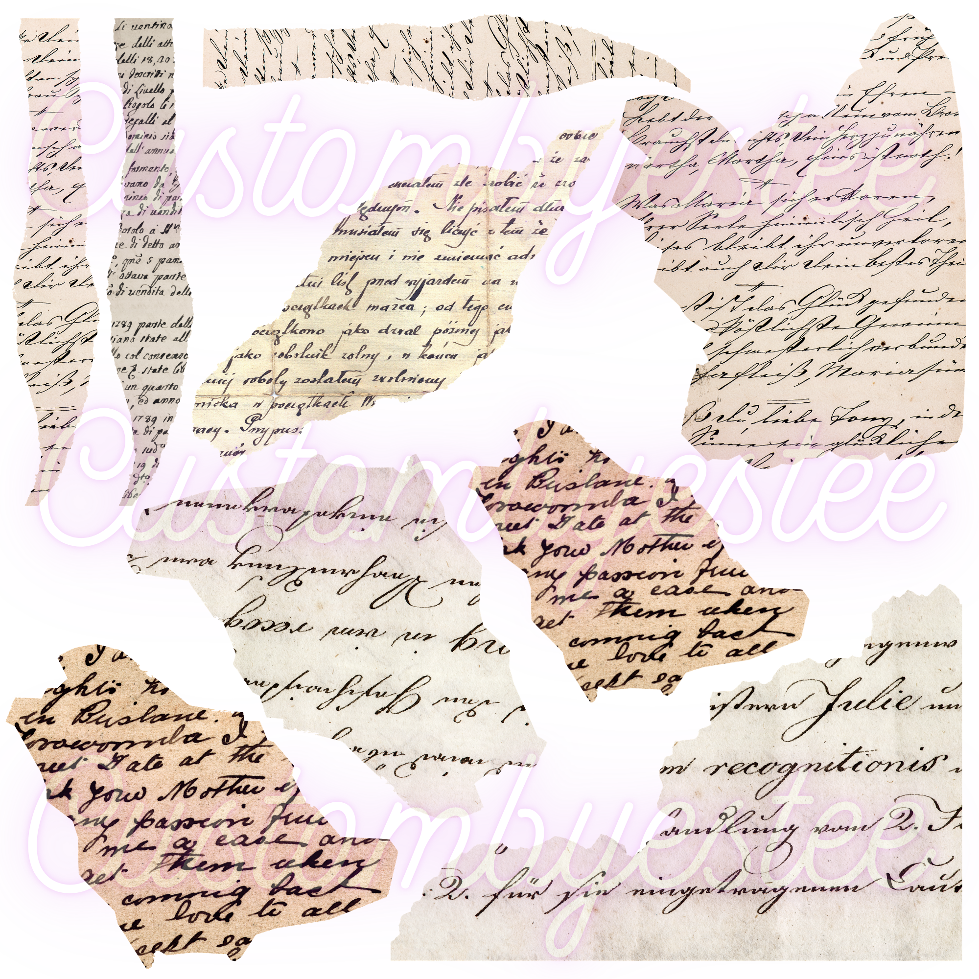 C28. ELEMENT SHEET- Ripped Book Pages – Custom By Estee
