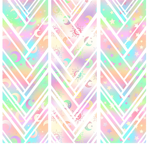 A19. ELEMENT SHEET- Pastel Braided Stars and Moons