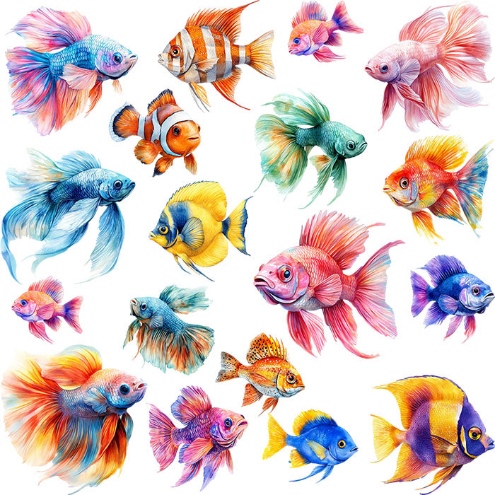 A10. ELEMENT SHEET-  Realistic Tropical Fish