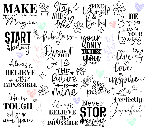 A16. ELEMENT SHEET- Inspirational Words