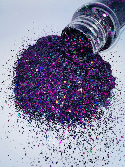 Edward Cullen- Mini Chunky Black and Purple Mixed Glitter 4-2