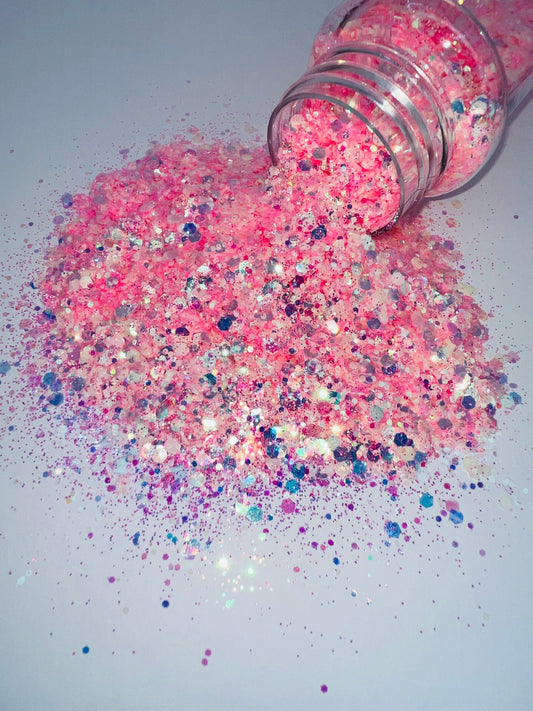 Flaminglow- Pink Glow Glitter 3-7