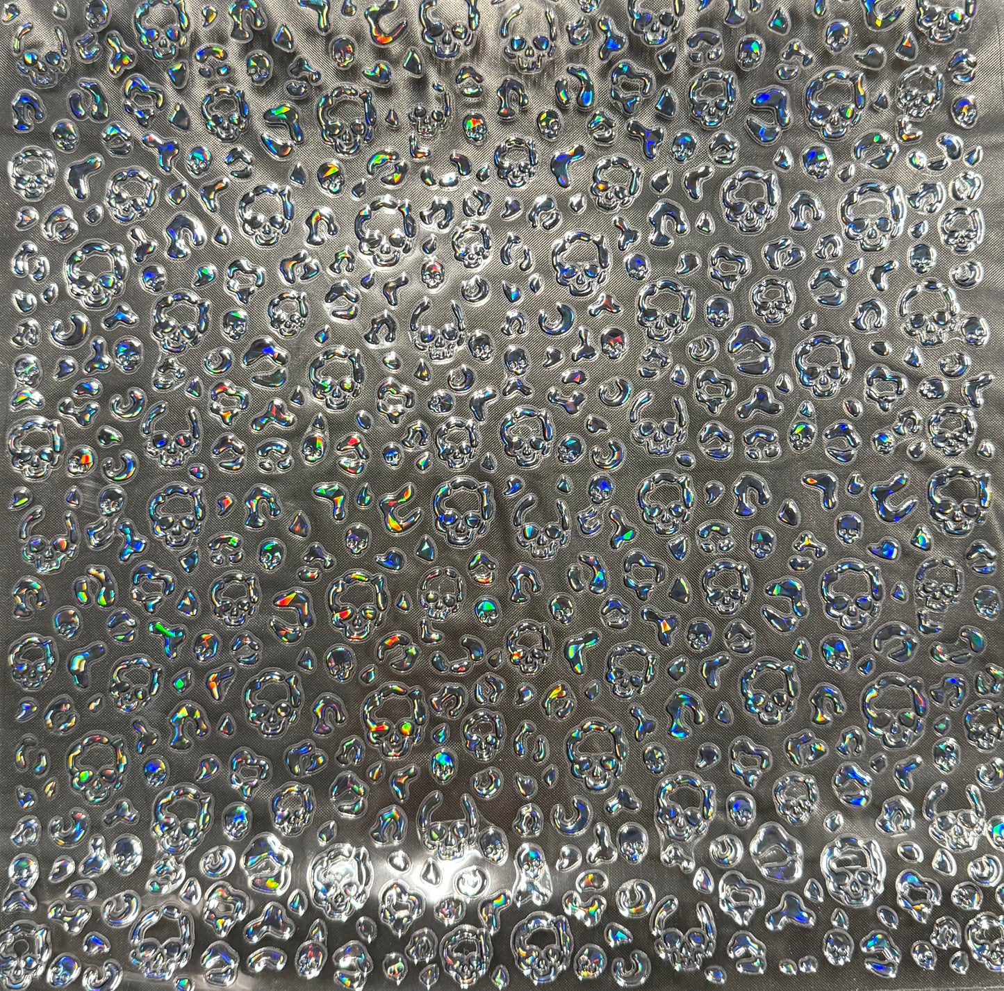 B57. ELEMENT SHEET- HOLOGRAPHIC Black Skull Leopard