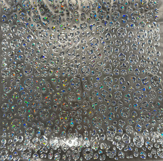 B57. ELEMENT SHEET- HOLOGRAPHIC Black Skull Leopard